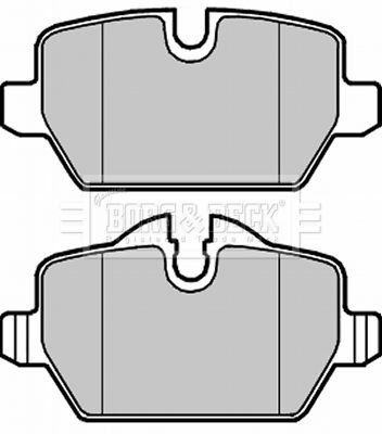 BORG & BECK Комплект тормозных колодок, дисковый тормоз BBP1960